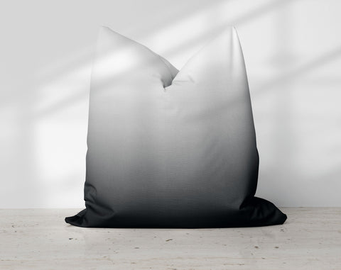 Ombre Just Black Pillow Throw - Cush Potato Pillows