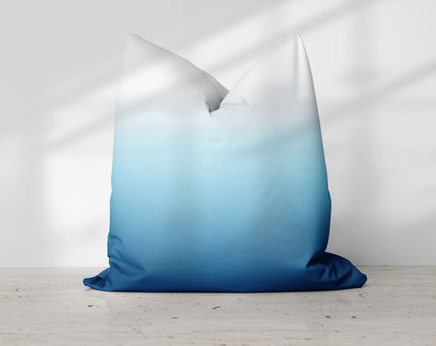 Ombre Ocean Blue Pillow Throw - Cush Potato Pillows