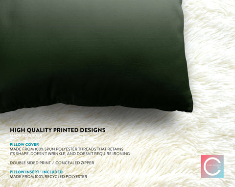 Ombre Oxford Green Pillow Throw - Cush Potato Pillows