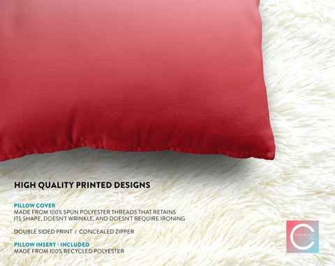 Ombre Rose Red Pillow Throw - Cush Potato Pillows