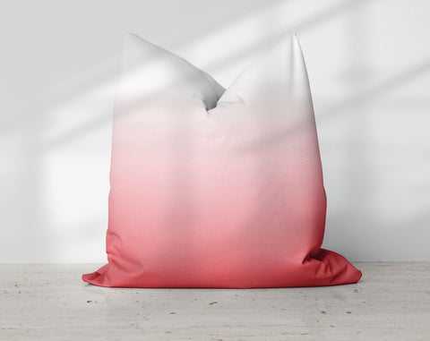 Ombre Rose Red Pillow Throw - Cush Potato Pillows