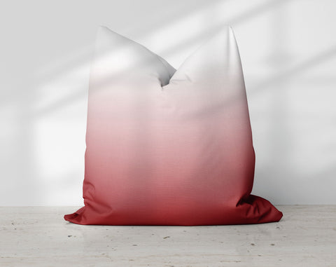 Ombre Ruby Red Pillow Throw - Cush Potato Pillows