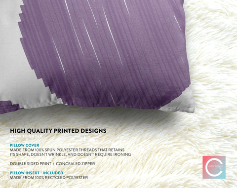 Popsicle Purple Lavender Big Particle Dots Watercolor Pillow Throw - Cush Potato Pillows