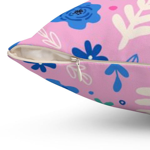Posing Llamas Pink Blue Square Pillow Cover Throw - Cush Potato Pillows