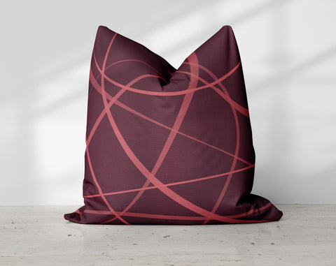 Secord Streams Cabernet Red Pillow Throw - Cush Potato Pillows