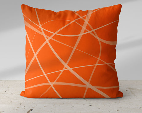 Secord Streams Classic Orange H Pillow Throw - Cush Potato Pillows