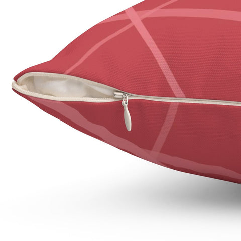Secord Streams Crimson Red Pillow Throw - Cush Potato Pillows