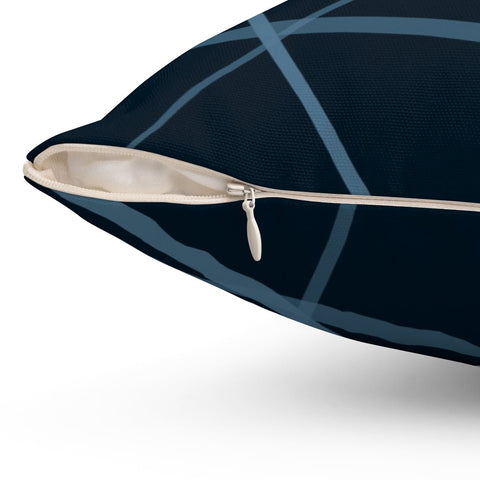 Secord Streams Midnight Blue Pillow Throw - Cush Potato Pillows