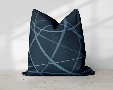 Secord Streams Midnight Blue Pillow Throw - Cush Potato Pillows