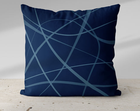 Secord Streams Navy Blue Pillow Throw - Cush Potato Pillows