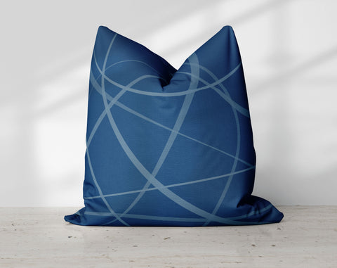 Secord Streams Oxford Blue Pillow Throw - Cush Potato Pillows