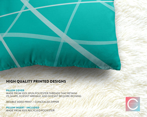Secord Streams Tiffany Blue Pillow Throw - Cush Potato Pillows