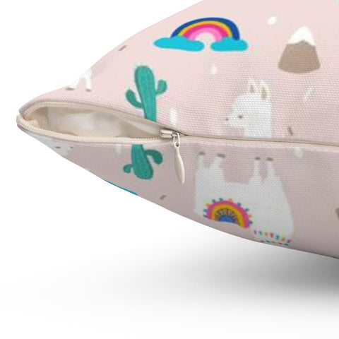 So Many Llamas Pink Pillow Throw Cover with Insert - Cush Potato Pillows