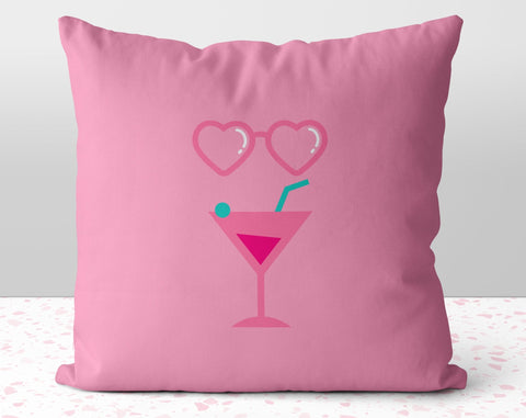 The Pink Martini Pillow Throw Cover with Insert - Cush Potato Pillows