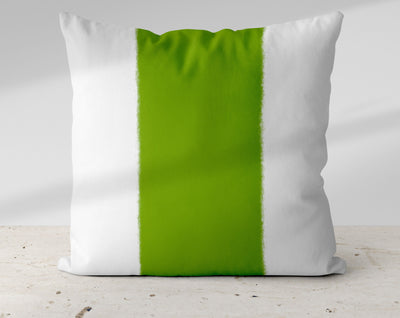 Wide Stripe Vertical Band Cilantro Green Pillow Throw - Cush Potato Pillows