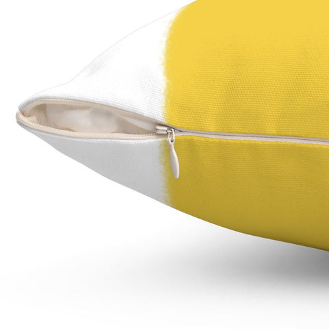 Wide Stripe Vertical Band Lemon Yellow Pillow Throw - Cush Potato Pillows