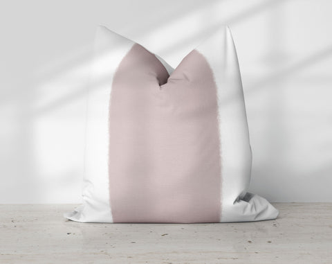 Wide Stripe Vertical Band Mole Taupe Pillow Throw - Cush Potato Pillows