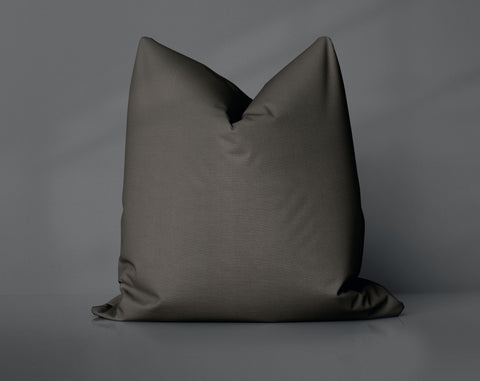 Toasted Espresso Bistre solid throw pillow cover, dark black