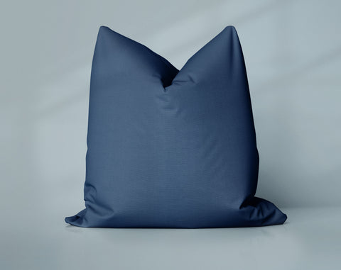 Navy Heritage Medieval Blue solid throw pillow cover, dark blue