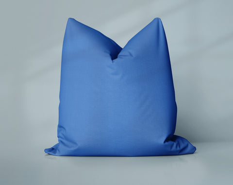 True Blue Lagoon True Blue solid throw pillow cover, dark blue