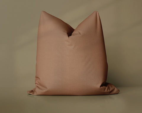 Root Beer Float Bran solid throw pillow cover, dark brown