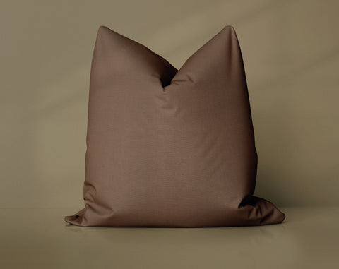 Wood Paneling Carafe solid throw pillow cover, dark brown
