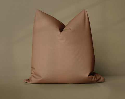 Saddle Leather Leather Brown solid throw pillow cover, dark brown