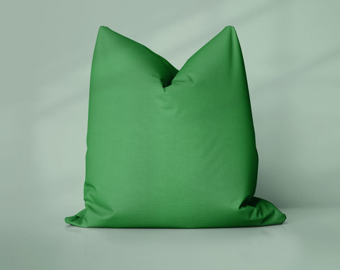 True Meadow Classic Green solid throw pillow cover, medium green