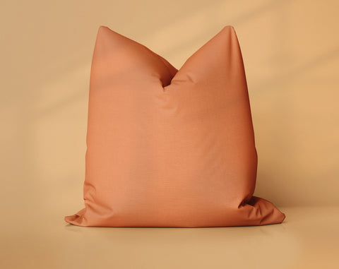 Autumn Pumpkin Carrot solid throw pillow cover, medium orange