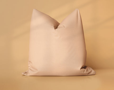 Creamsicle Cloud Creamsicle solid throw pillow cover, light orange