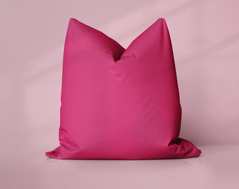 Fuchsia Flash Fuchsia Purple solid throw pillow cover, dark pink