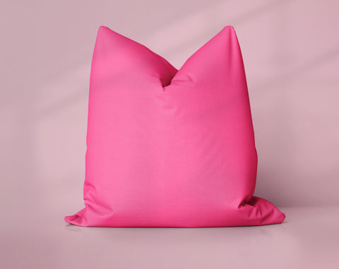 Raspberry Pop Raspberry solid throw pillow cover, medium pink