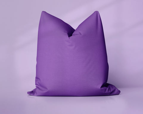 True Amethyst Amethyst Orchid solid throw pillow cover, dark purple