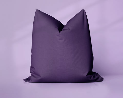 Imperial Eggplant Blackberry Wine solid throw pillow cover, dark purple