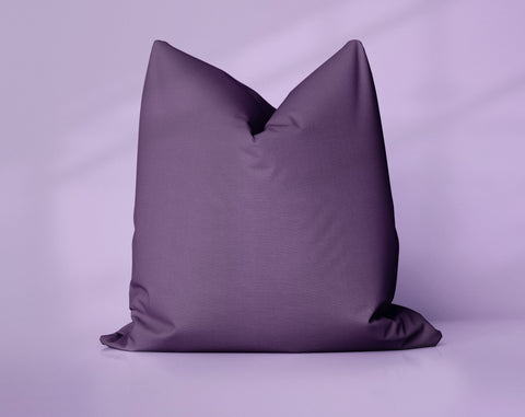 Disco Plum Grape Wine solid throw pillow cover, dark purple