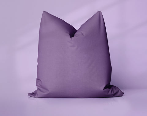 Funky Town Violet Grapeade solid throw pillow cover, dark purple