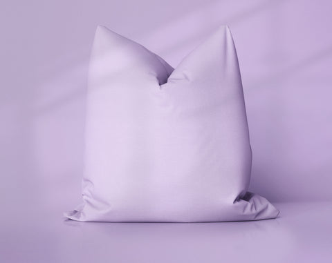 Lilac Whisper Orchid Bloom solid throw pillow cover, light purple