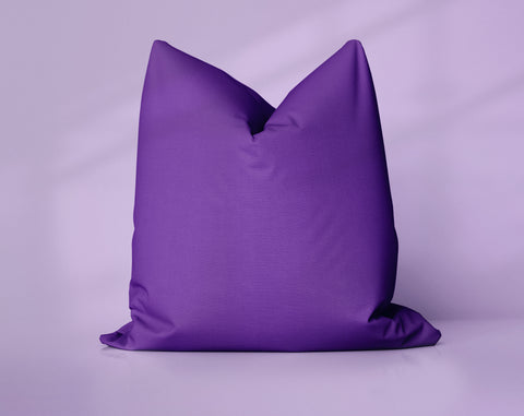 Royal Velvet Night Royal Purple solid throw pillow cover, dark purple
