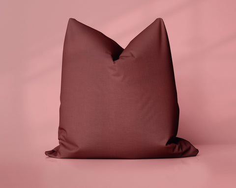 Vintage Wine Red Biking Red solid throw pillow cover, dark red