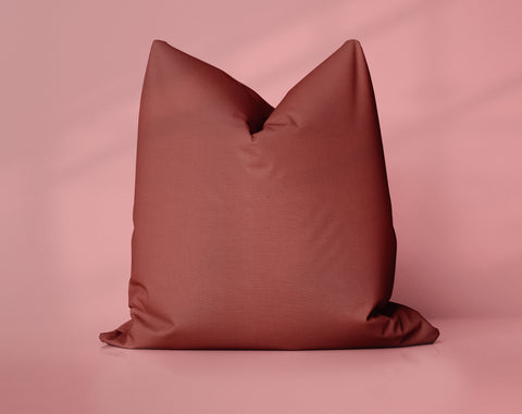Brick Lane Crimson Brick Red solid throw pillow cover, dark red
