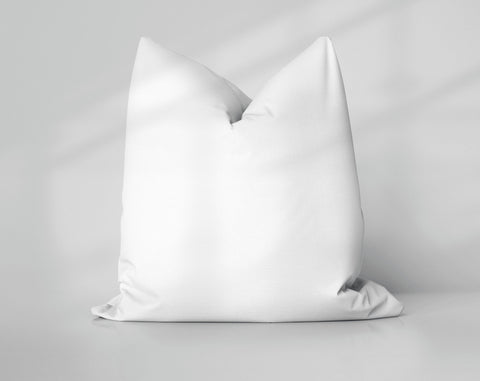 Pure Pop White Bright White solid throw pillow cover, light white