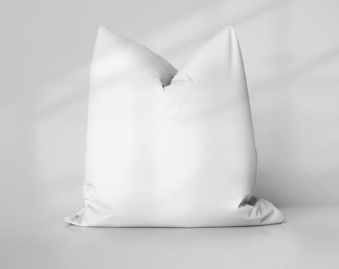 Heirloom Eggshell Egret solid throw pillow cover, light white