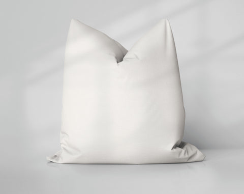 Marshmallow Cloud Marshmallow solid throw pillow cover, light white