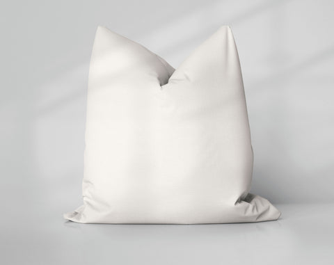 Cream Soda Cloud Pearled Ivory solid throw pillow cover, light white