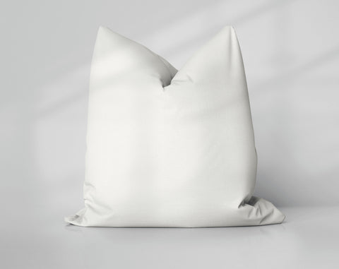 Heirloom Ivory Vanilla Ice solid throw pillow cover, light white