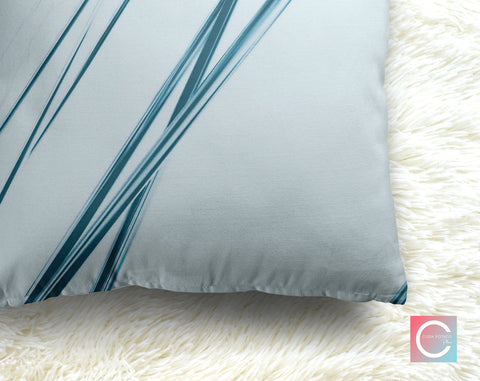 Abstract Tunnels Cotton Candy Blue Decorative Pillow Throw Cover - Cush Potato Pillows