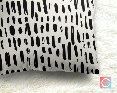 Cheetah Black on White Decorative Pillow Throw Cover - Cush Potato Pillows