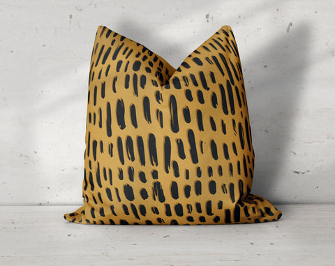 Cheetah Tawny Caramel Yellow Decorative Pillow Throw Cover - Cush Potato Pillows