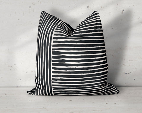 Rootone Weave Black and White Decorative Pillow Throw Cover - Cush Potato Pillows