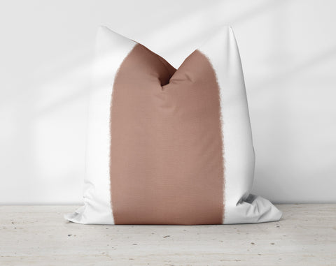 Wide Stripe Vertical Band Mocha Mousse (17 - 1230) Decorative Pillow Throw Cover - Cush Potato Pillows